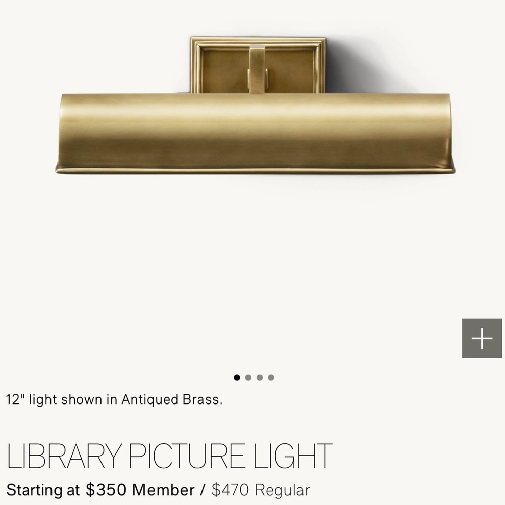 Restoration Hardware Picture Light
